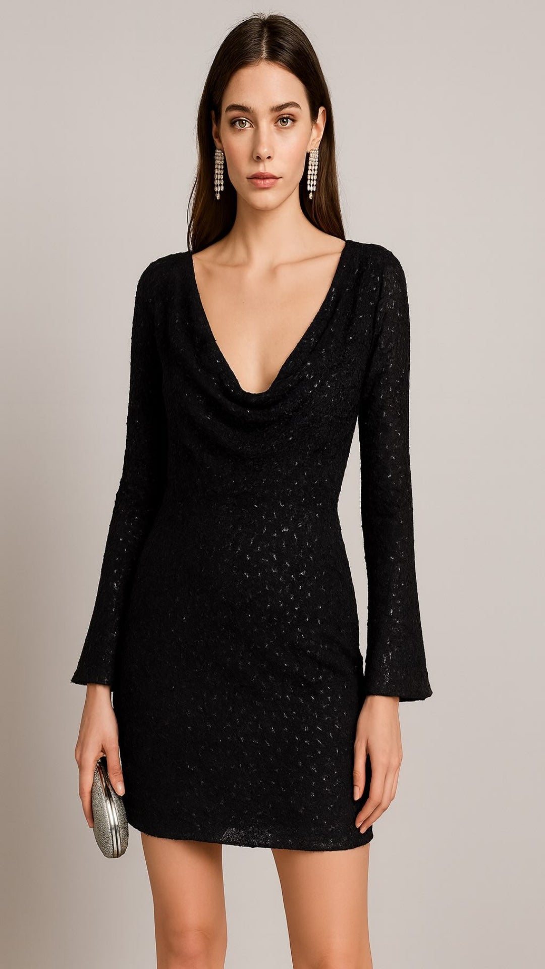 Vestido corto abalorios