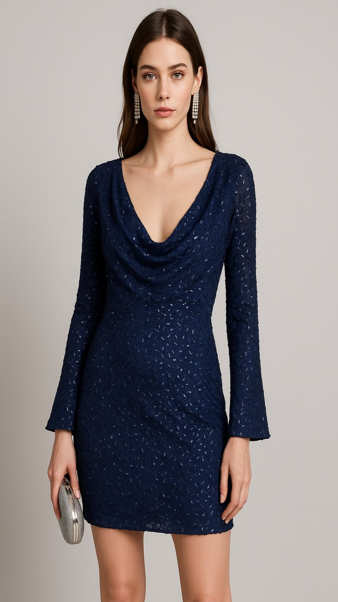 Vestido corto abalorios