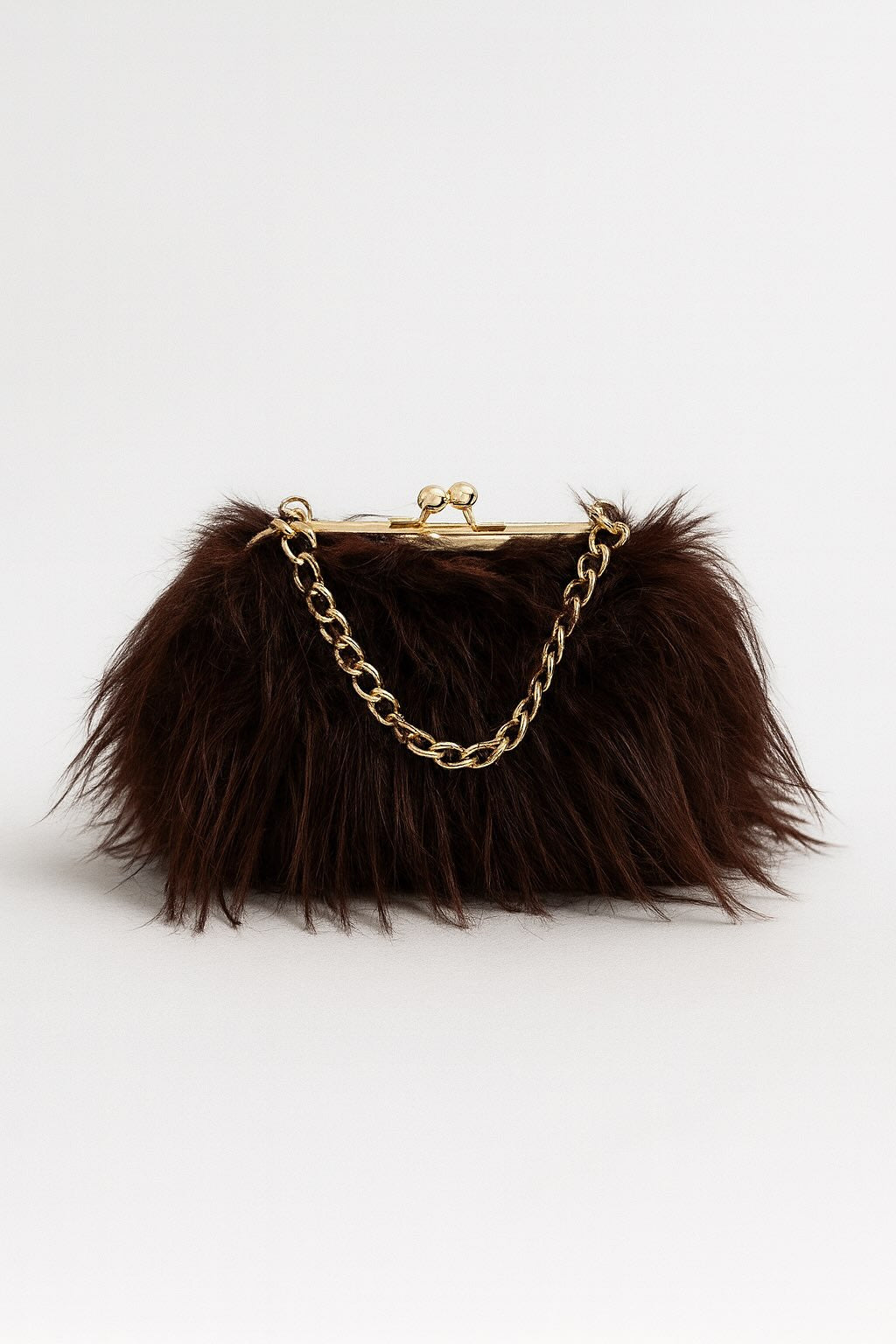 Bolso clutch efecto pelo