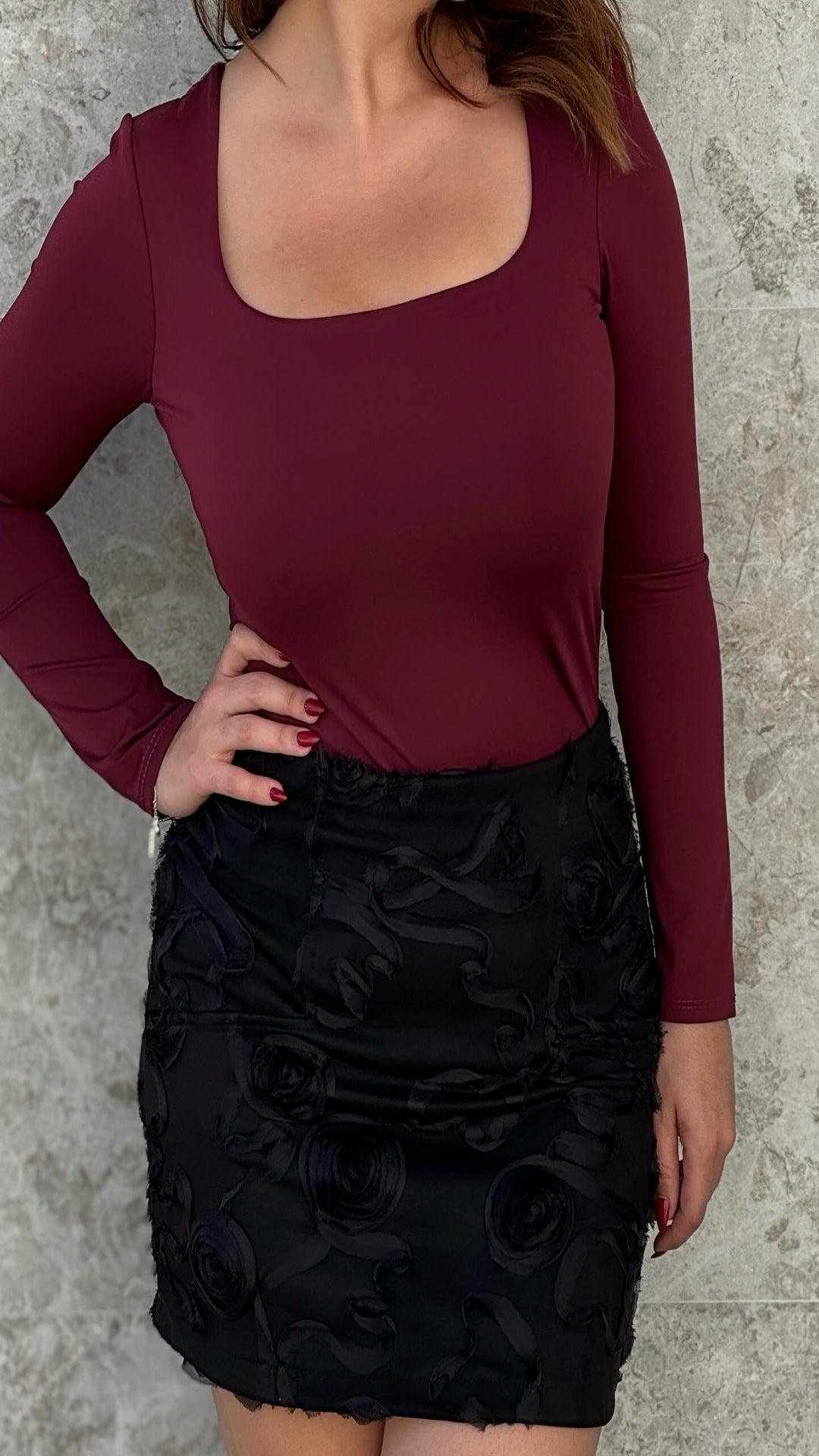 Falda antelina floral