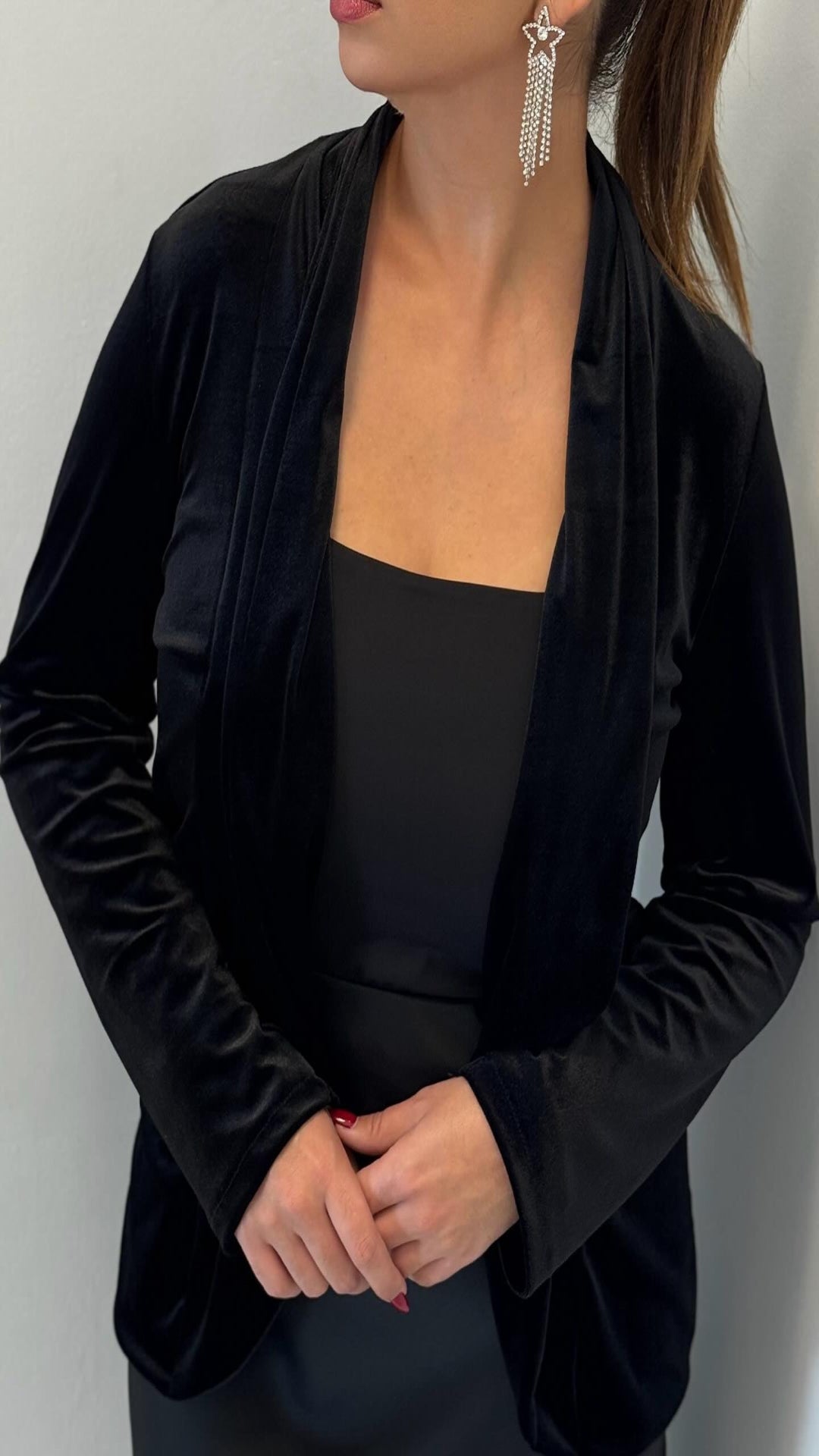 Blazer terciopelo fluido