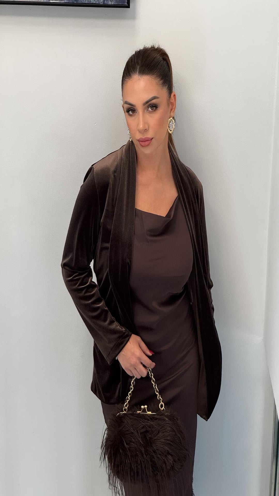 Blazer terciopelo fluido