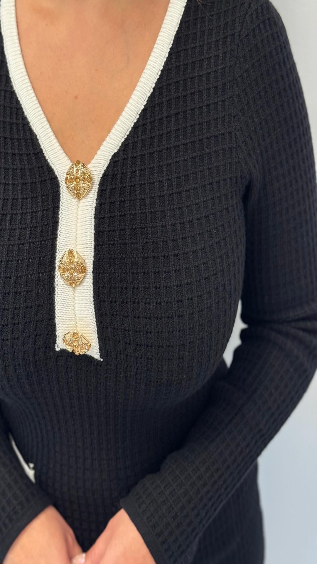 Vestido punto botones