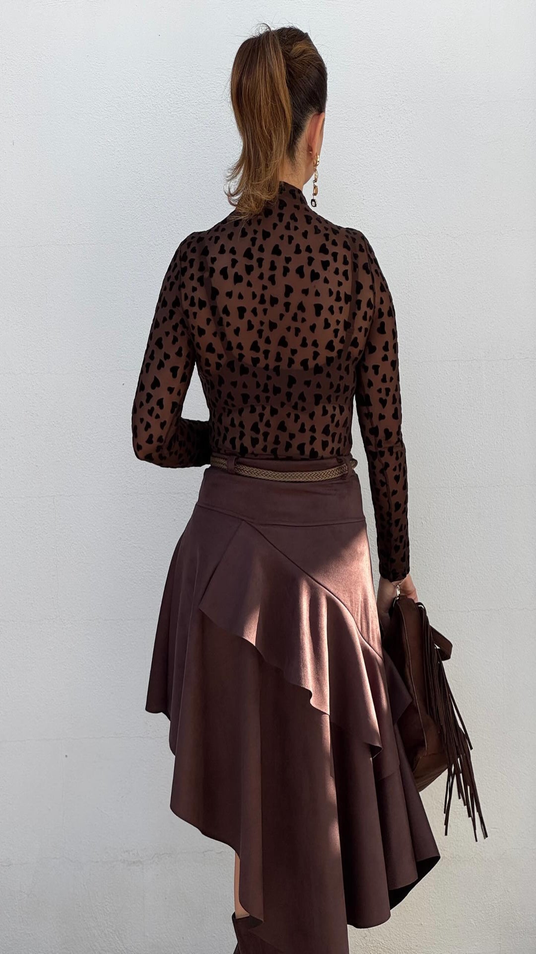 Top transparente corazones