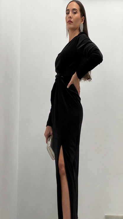 Vestido midi terciopelo