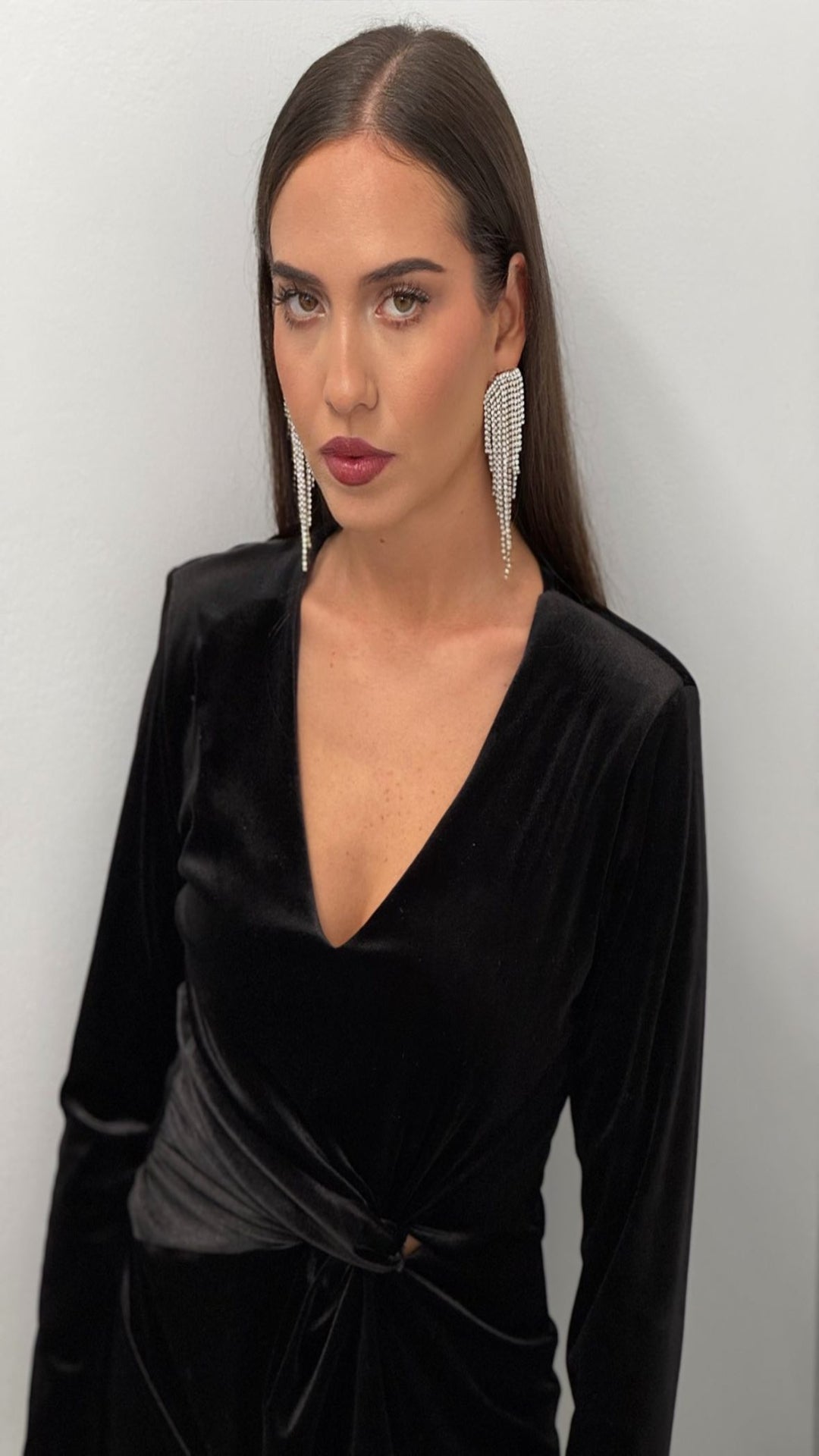 Vestido midi terciopelo