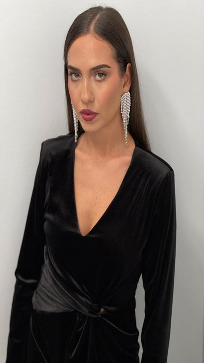 Vestido midi terciopelo