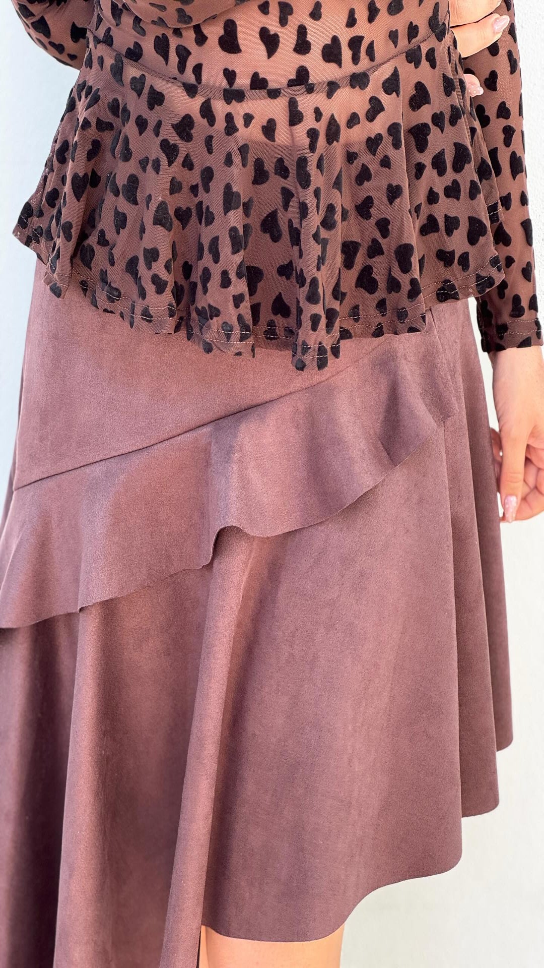 Top transparente corazones