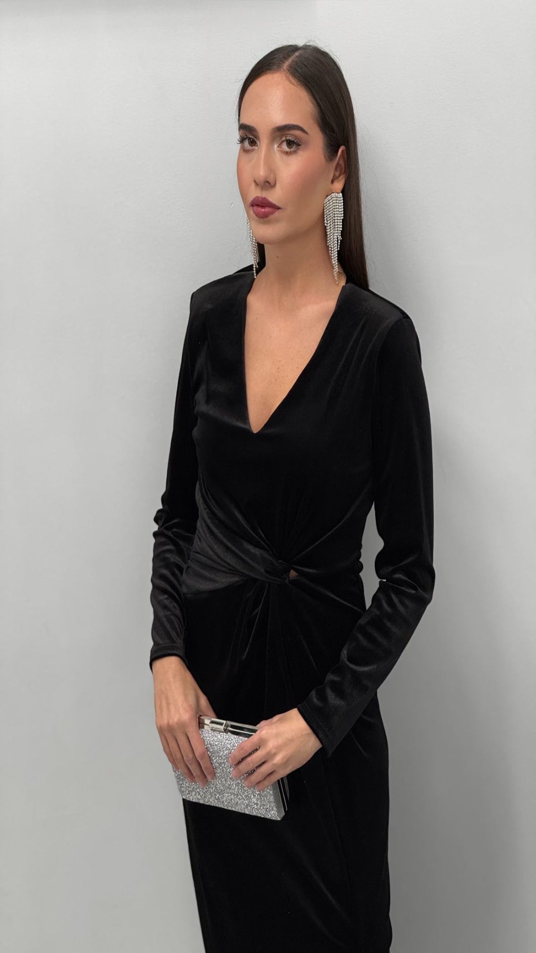 Vestido midi terciopelo