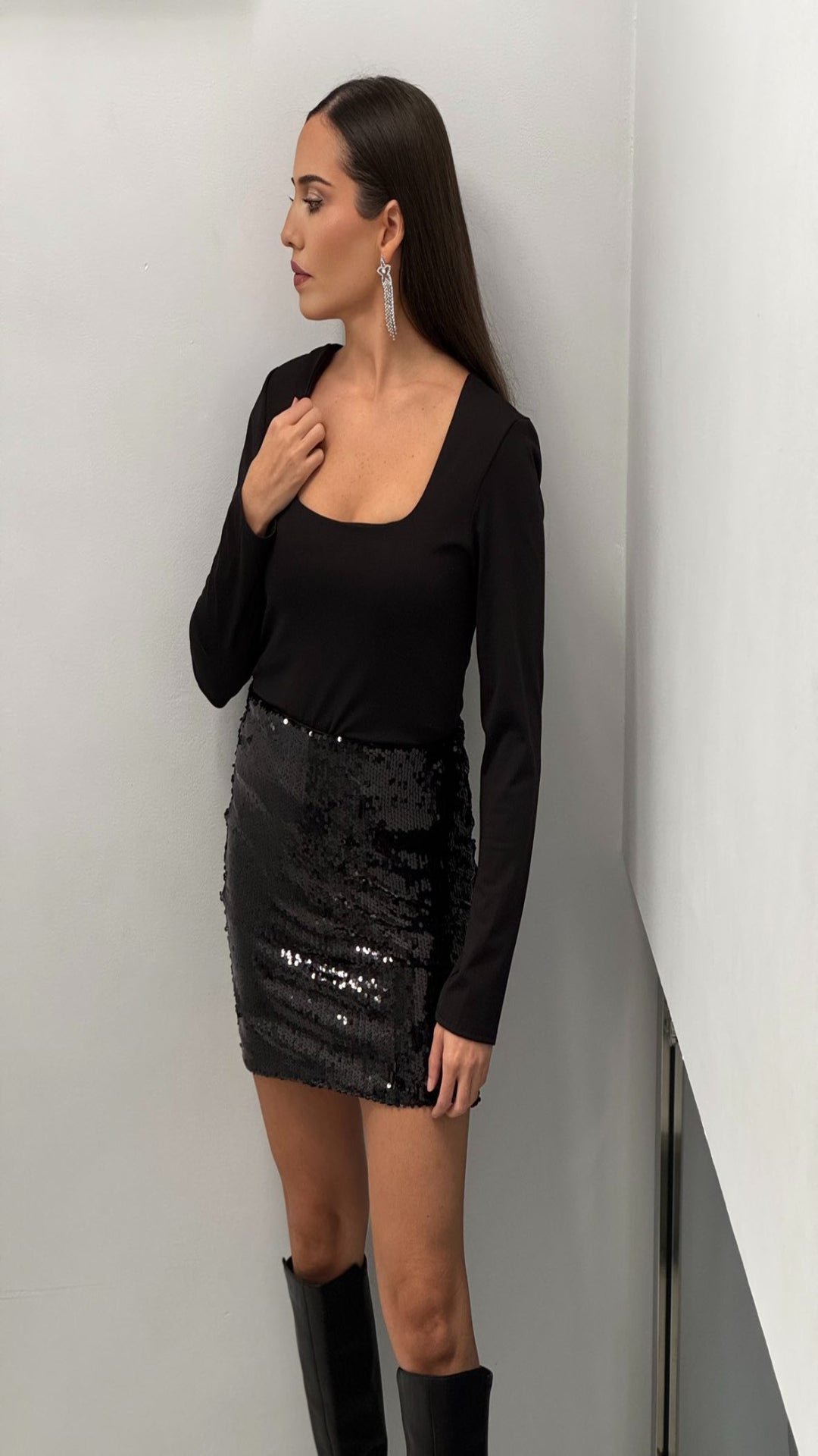 Falda mini lentejuelas