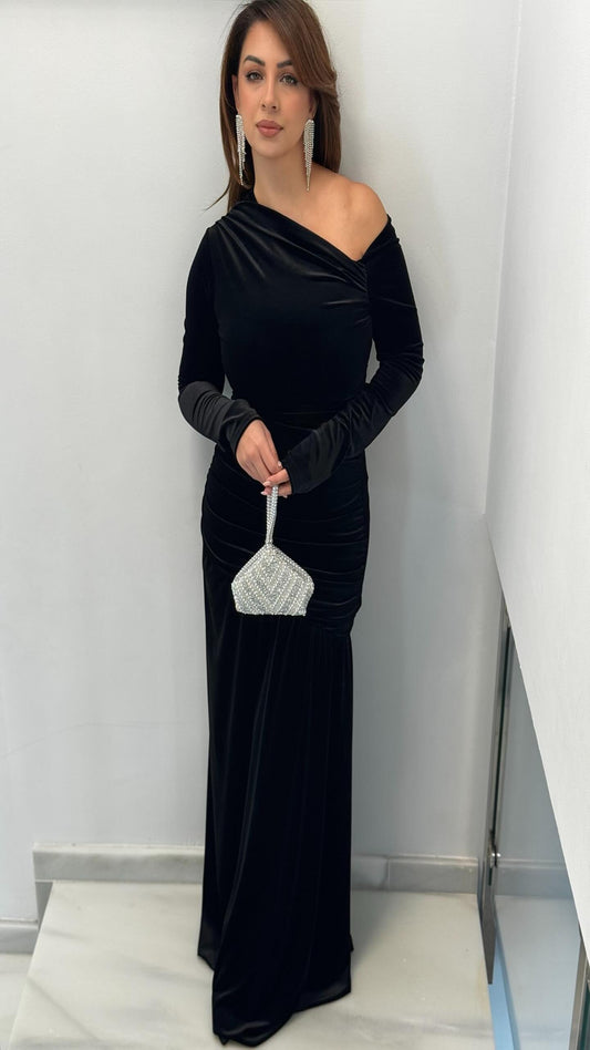 Vestido largo terciopelo