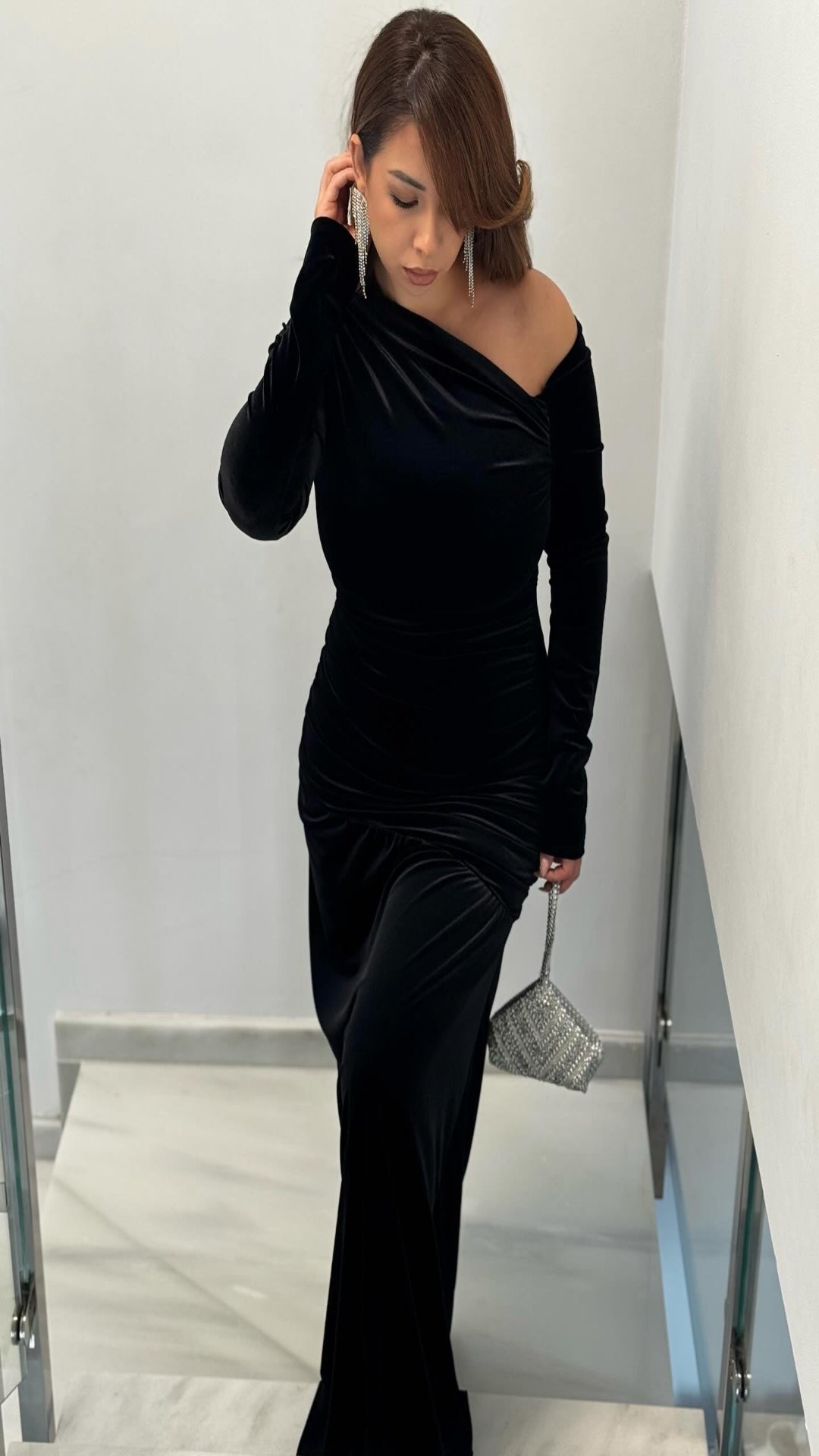 Vestido largo terciopelo