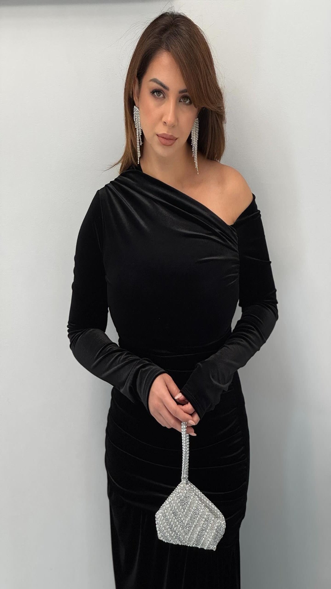 Vestido largo terciopelo