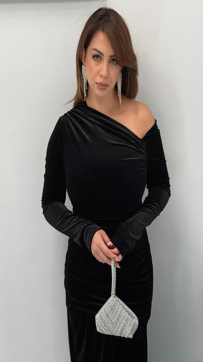 Vestido largo terciopelo