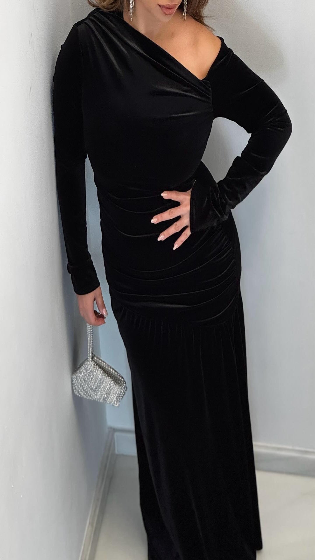 Vestido largo terciopelo