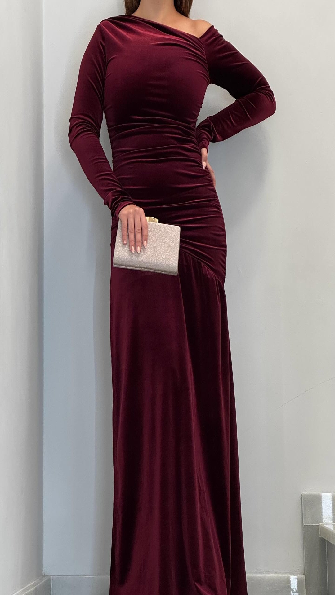 Vestido largo terciopelo