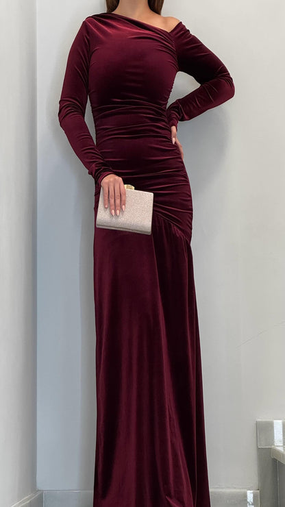 Vestido largo terciopelo