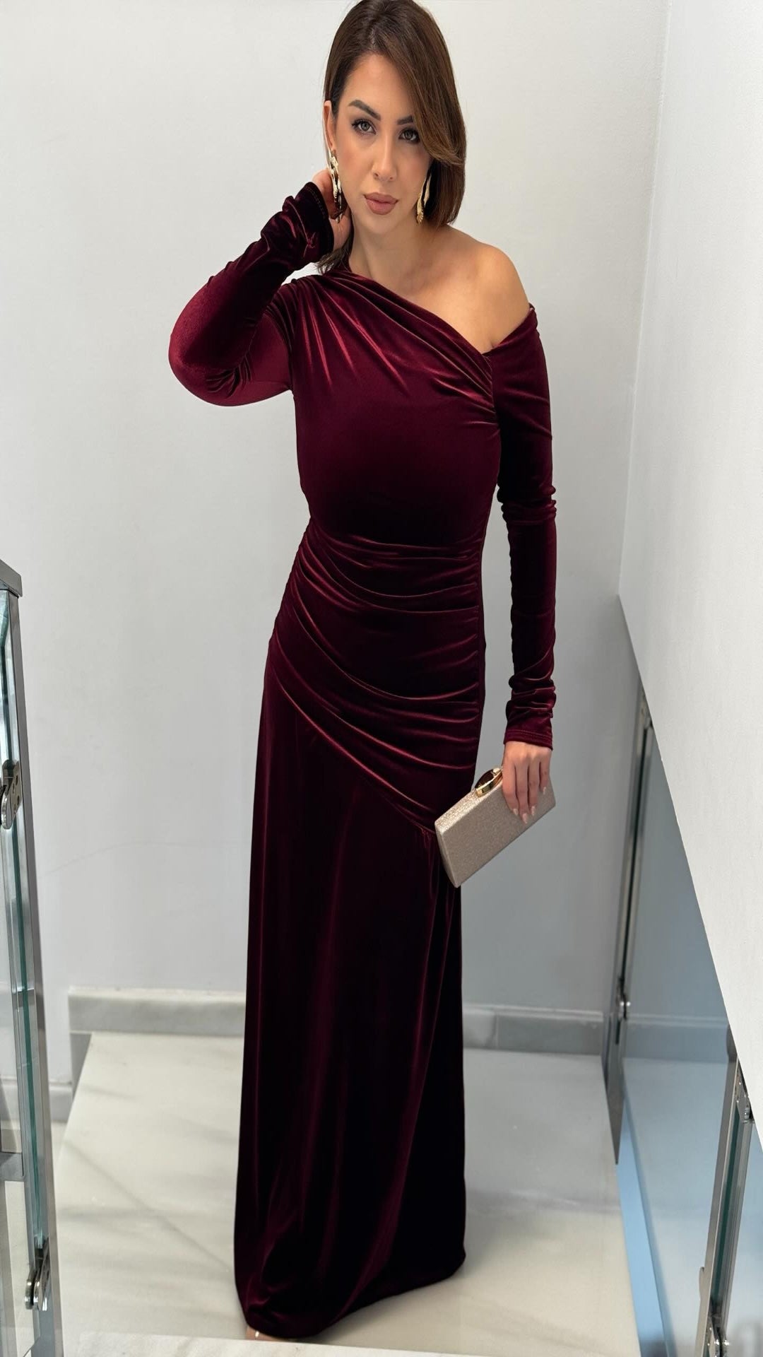 Vestido largo terciopelo