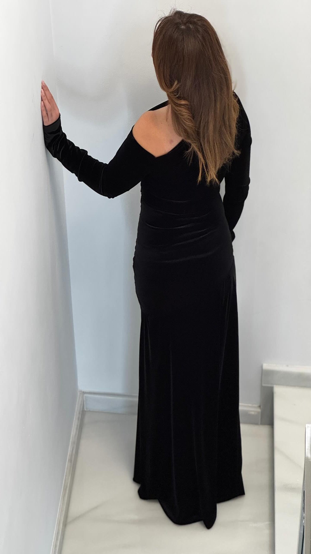 Vestido largo terciopelo