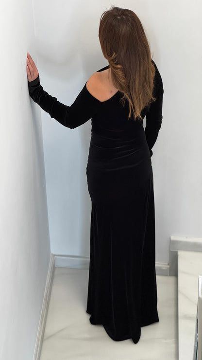 Vestido largo terciopelo