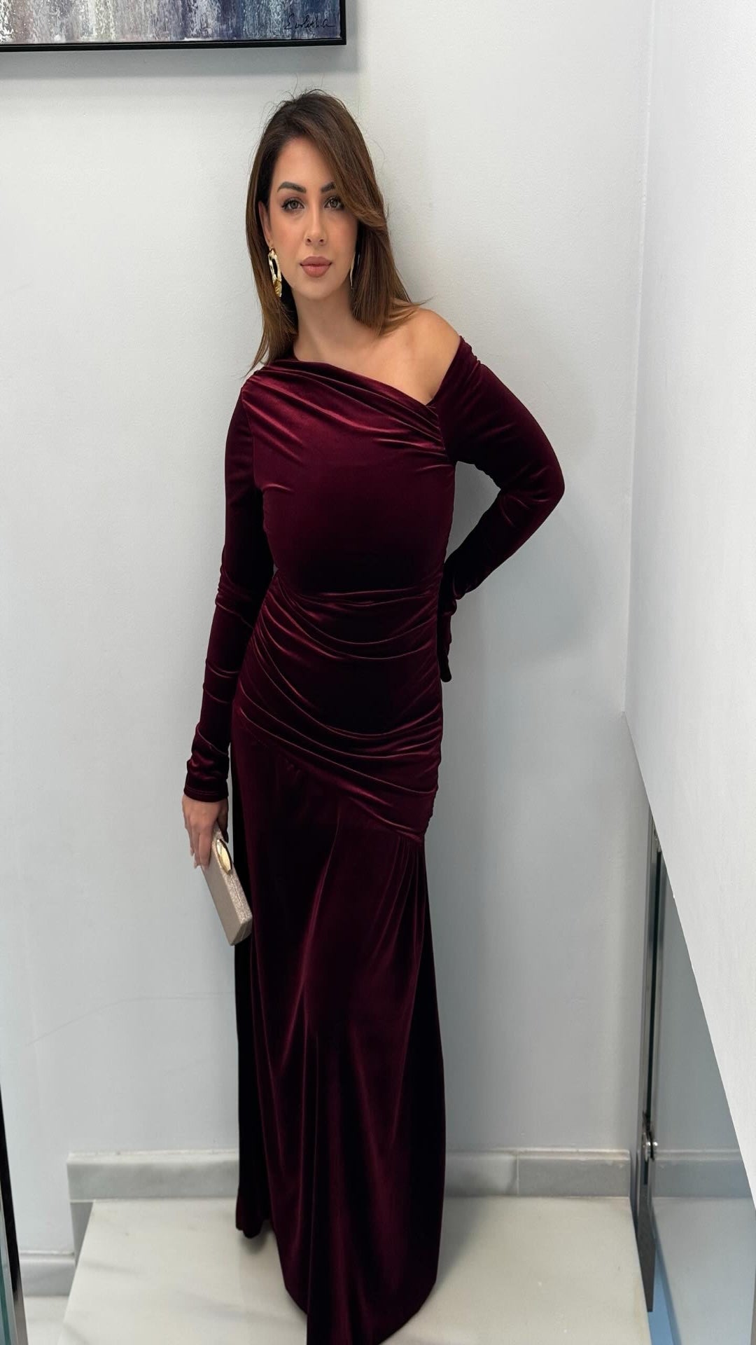 Vestido largo terciopelo