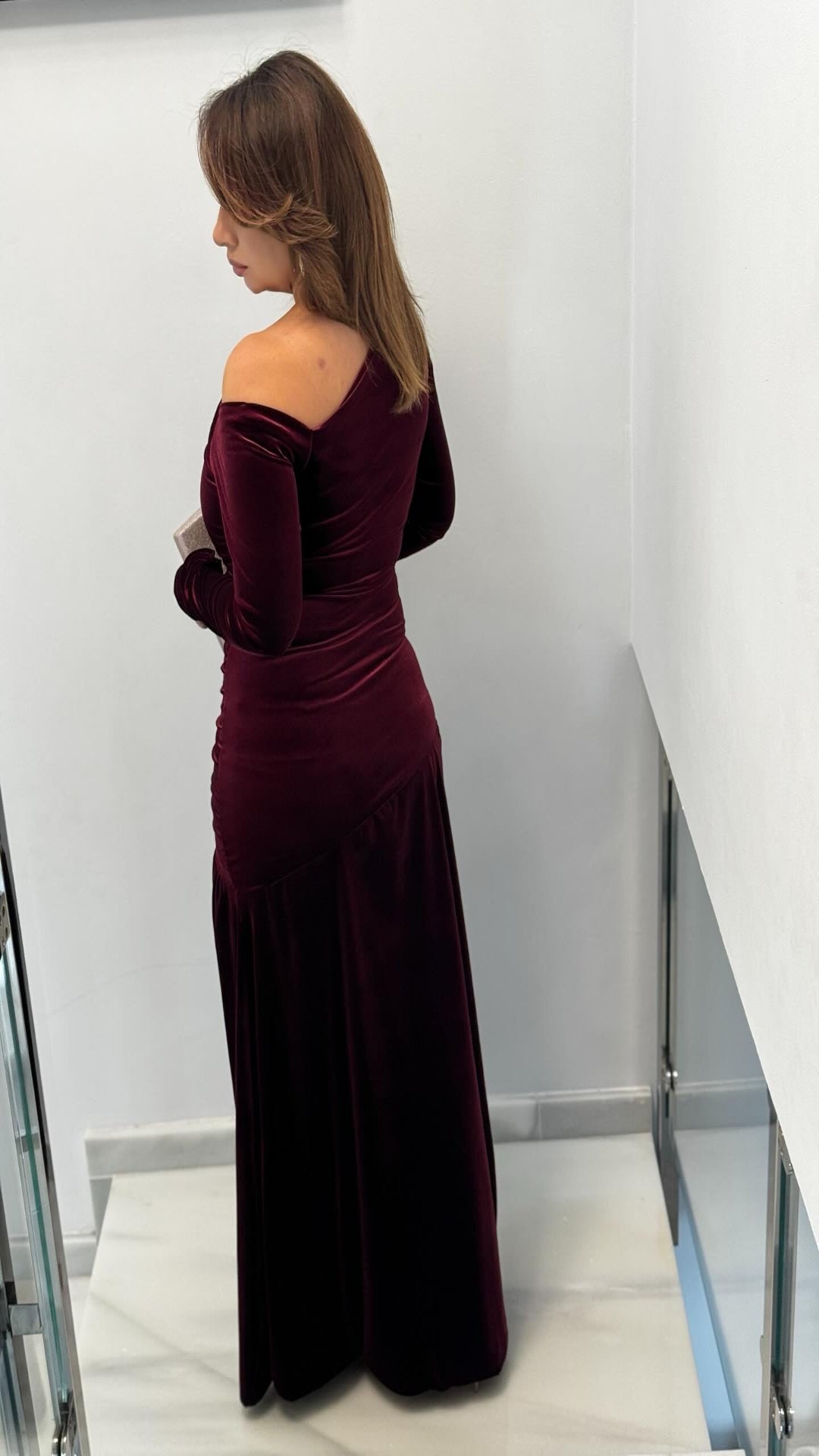 Vestido largo terciopelo