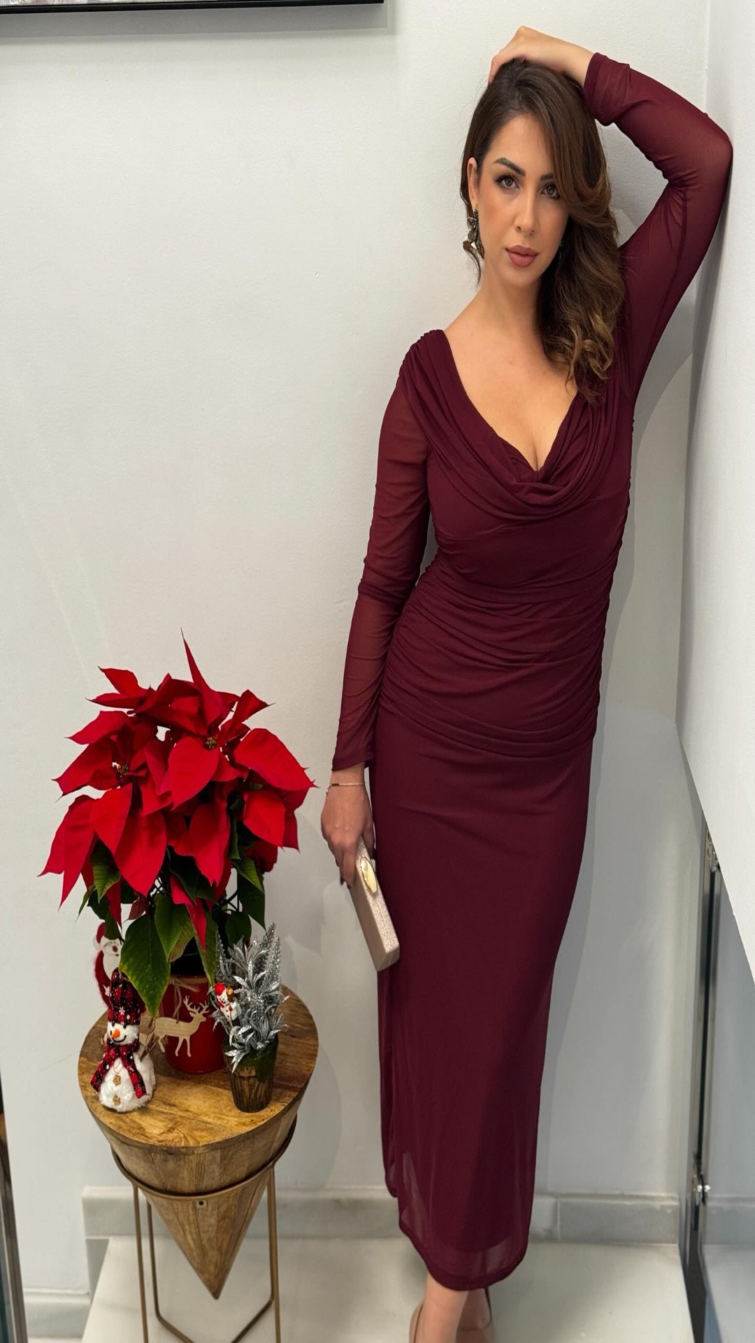 Vestido tul fruncido