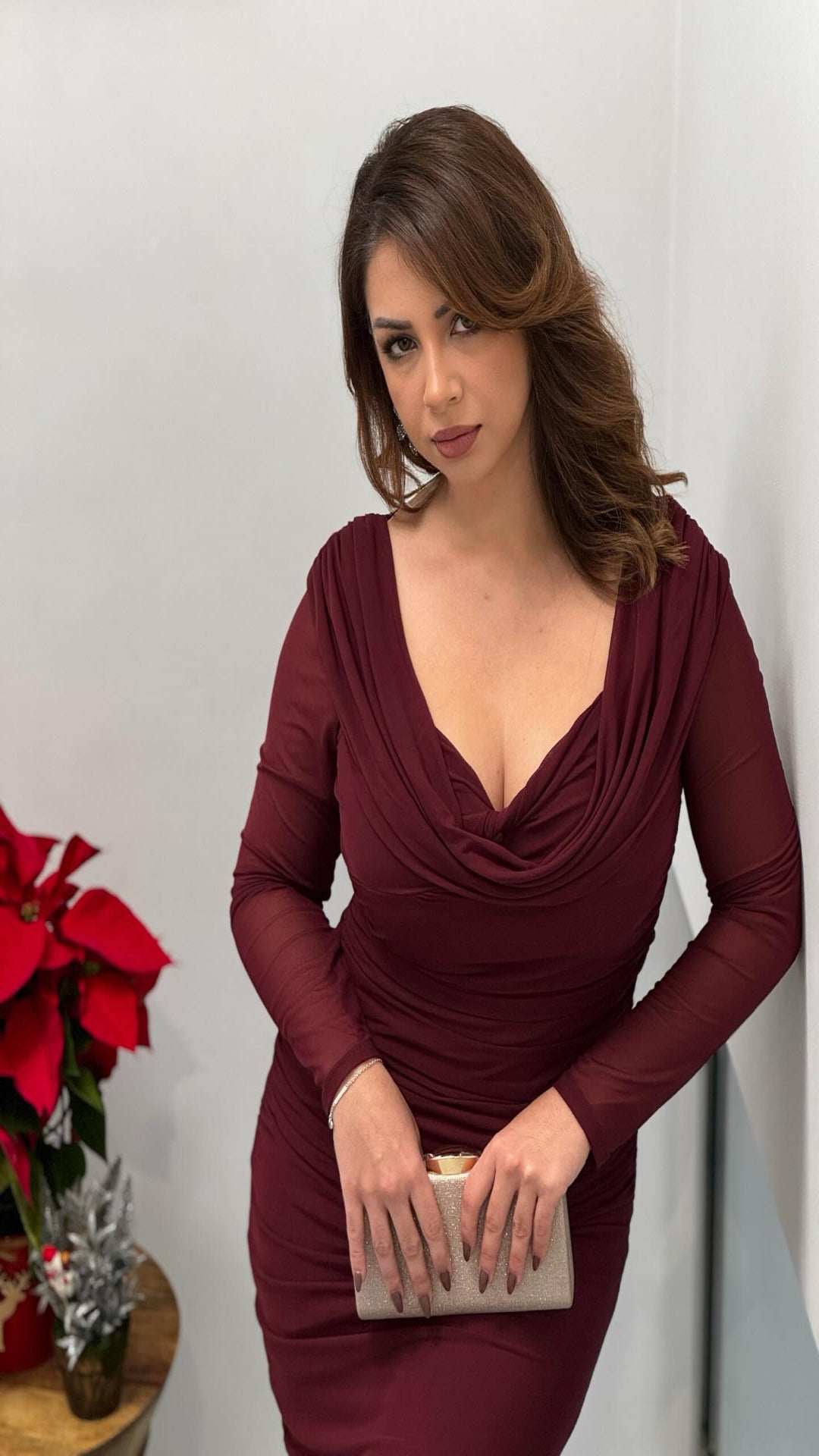 Vestido tul fruncido