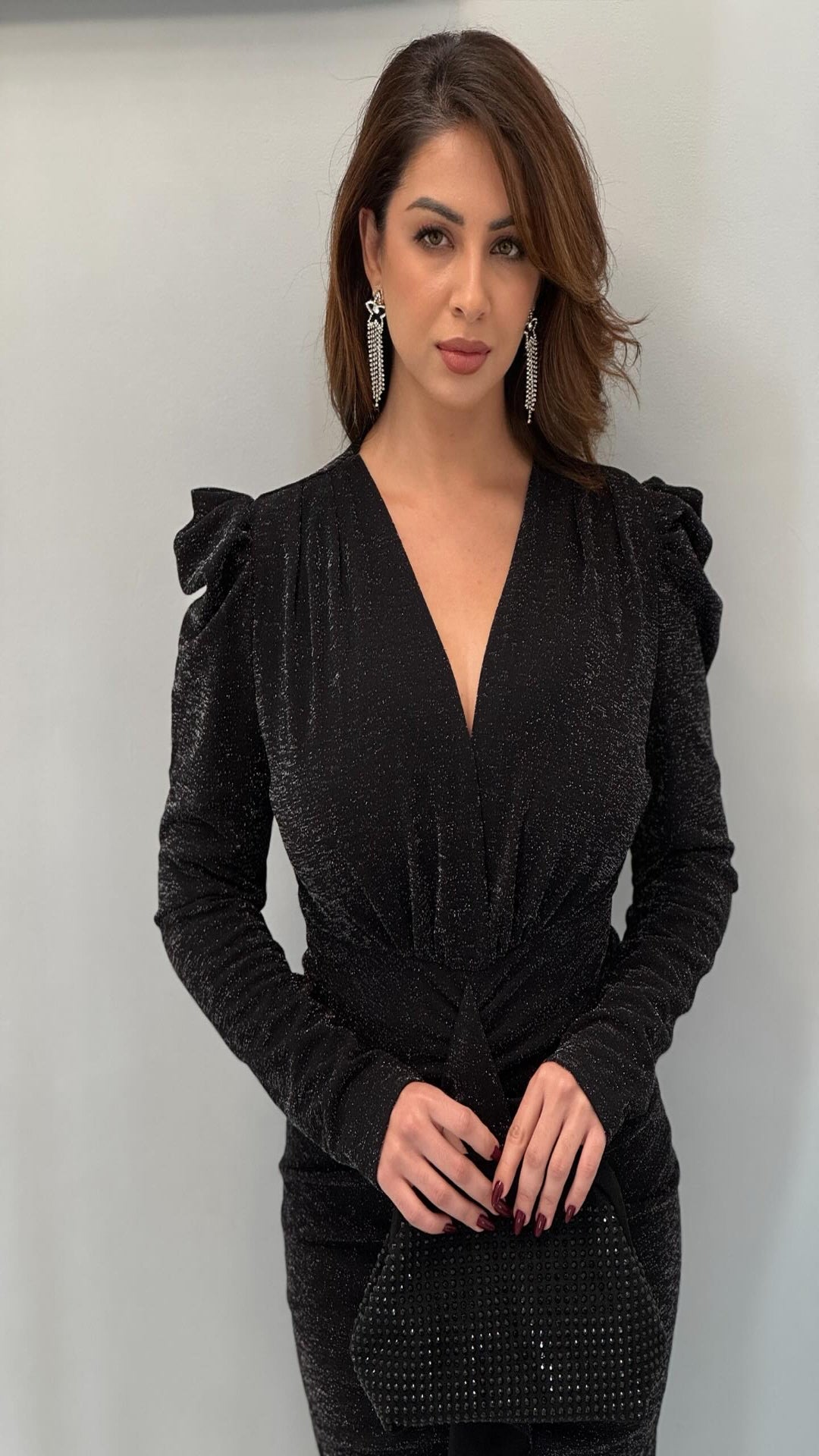 Vestido fiesta con brillo