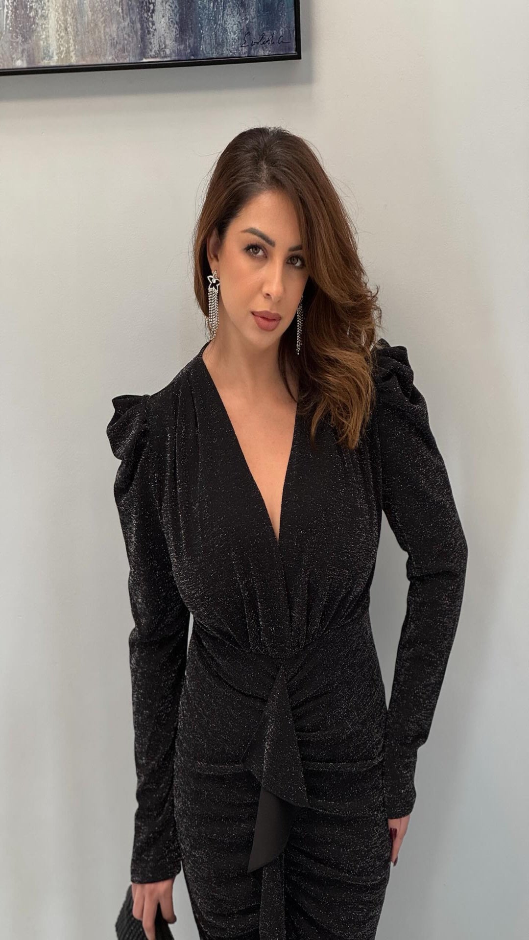 Vestido fiesta con brillo