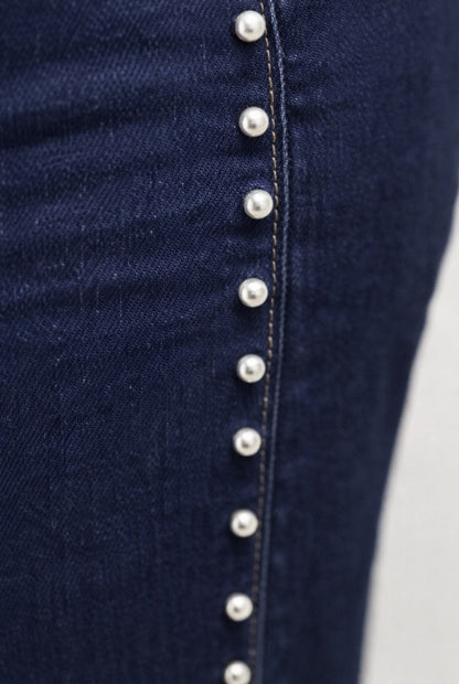 Jeans Wide leg tachuelas