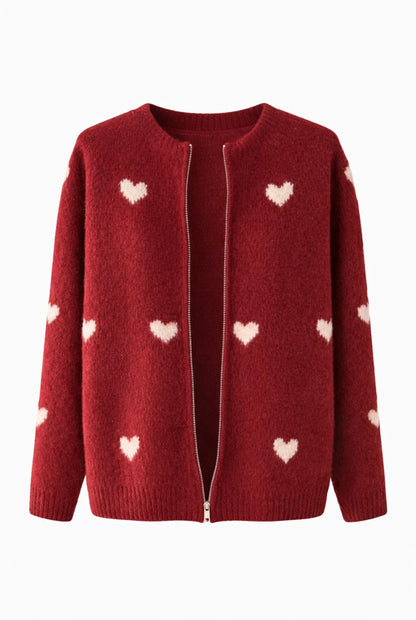 Chaqueta lana corazones