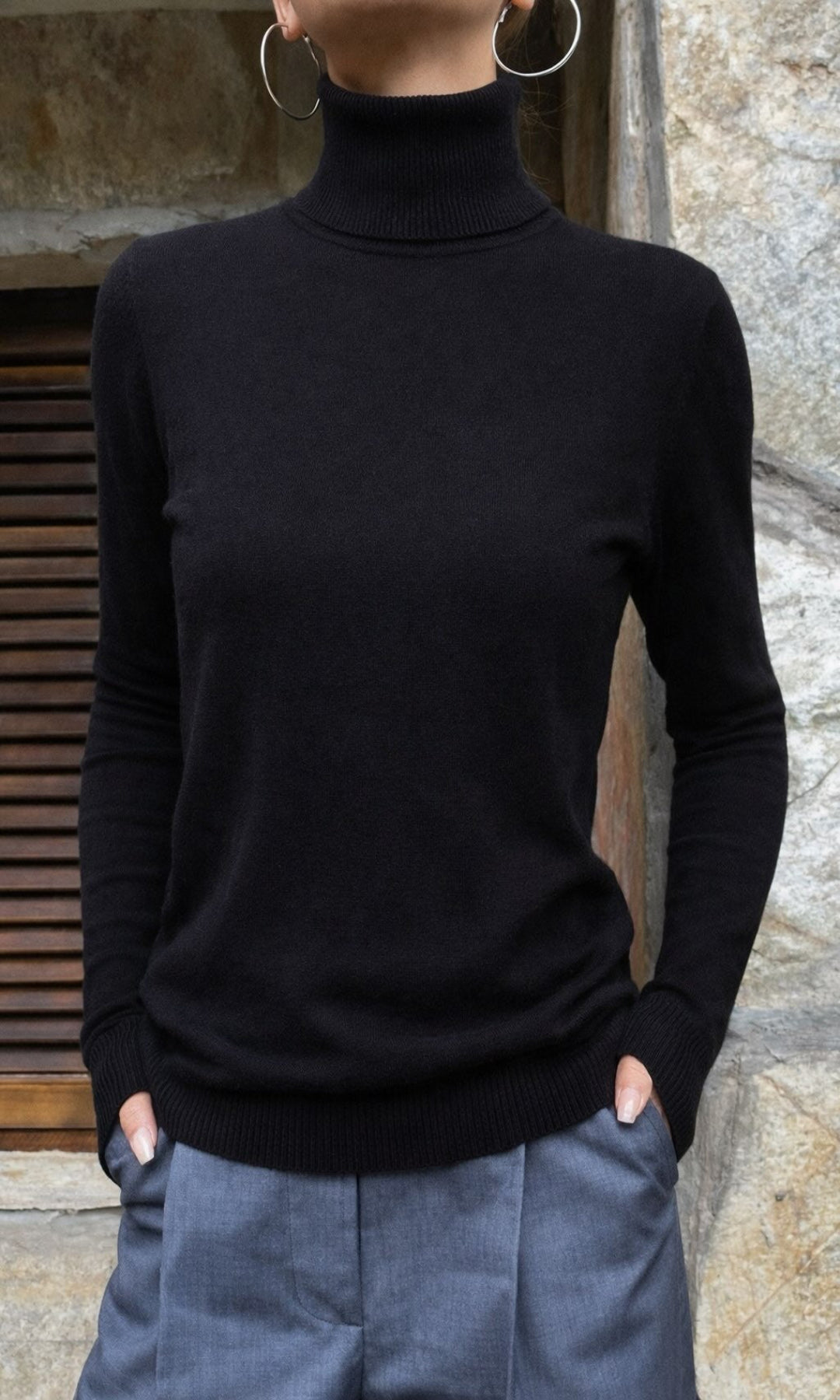 Jersey soft cuello subido