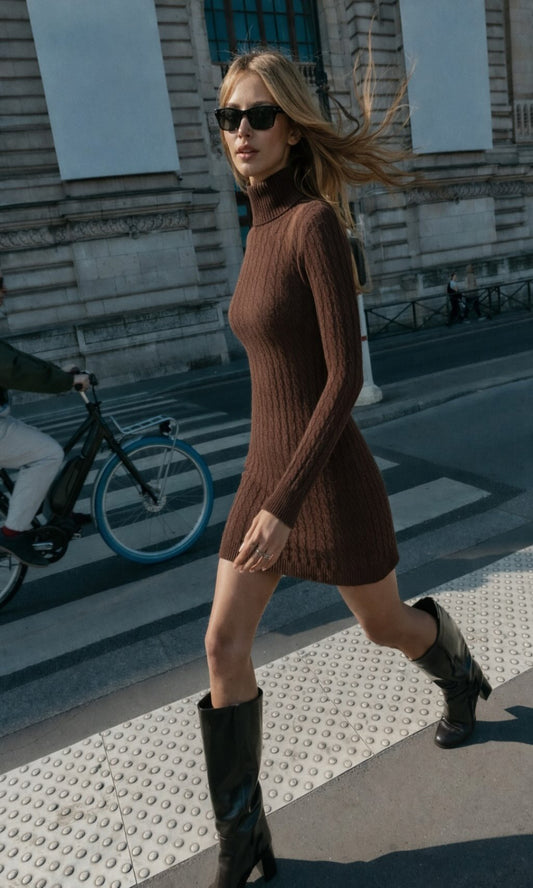 Vestido punto trenzado