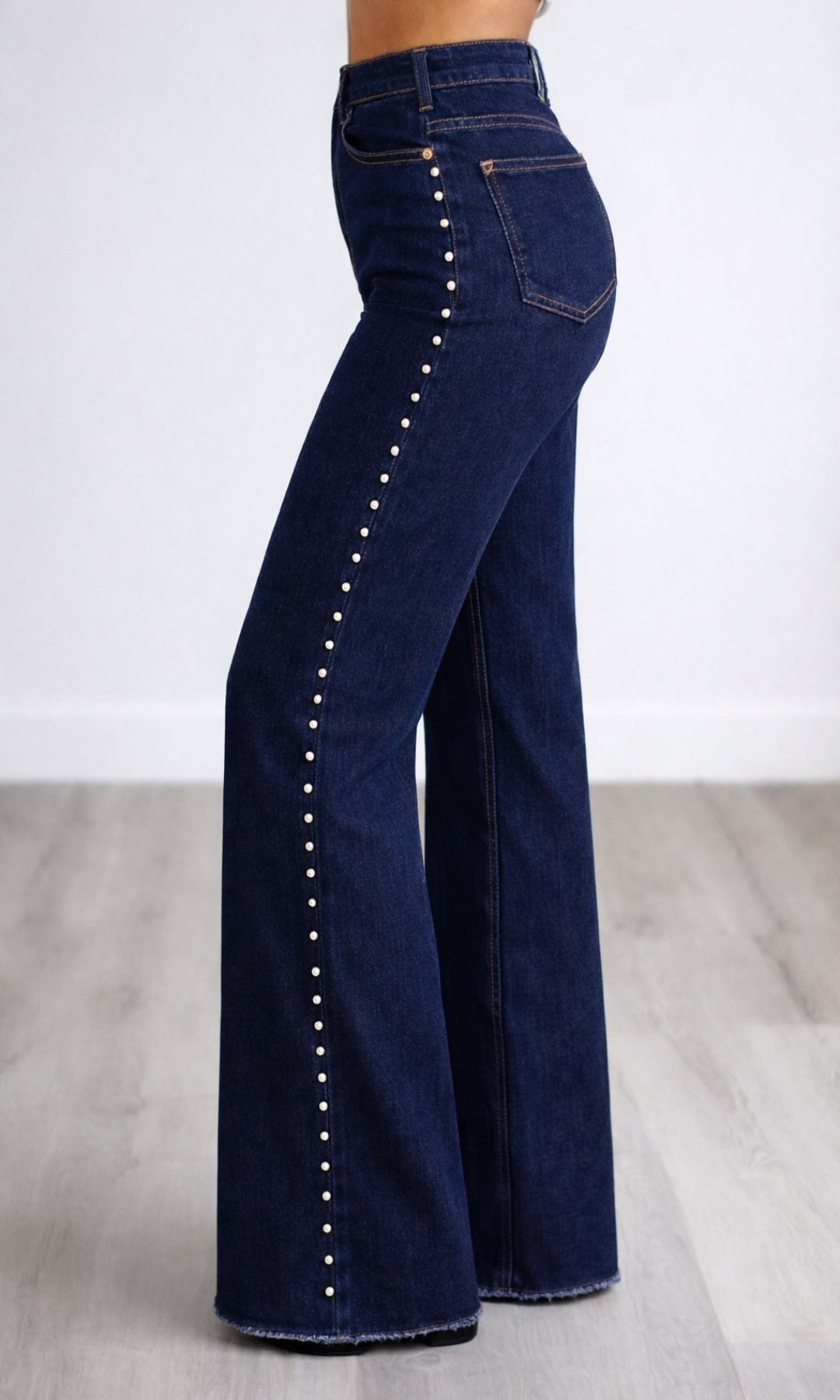 Jeans Wide leg tachuelas
