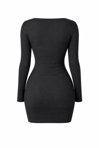 Vestido mini punto canalé