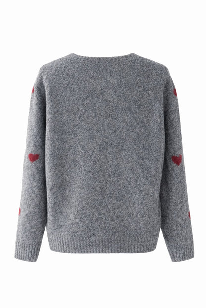 Chaqueta lana corazones