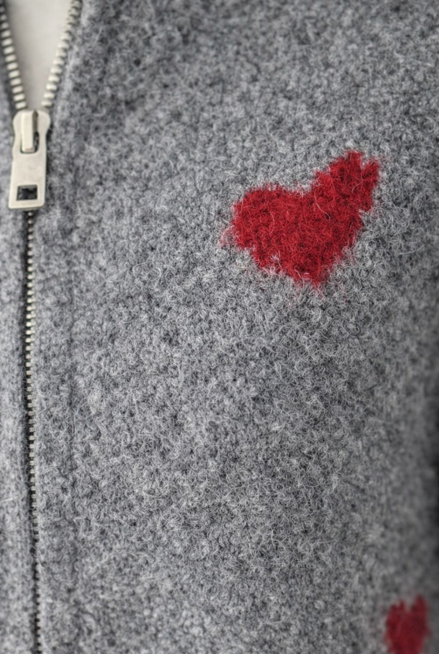 Chaqueta lana corazones