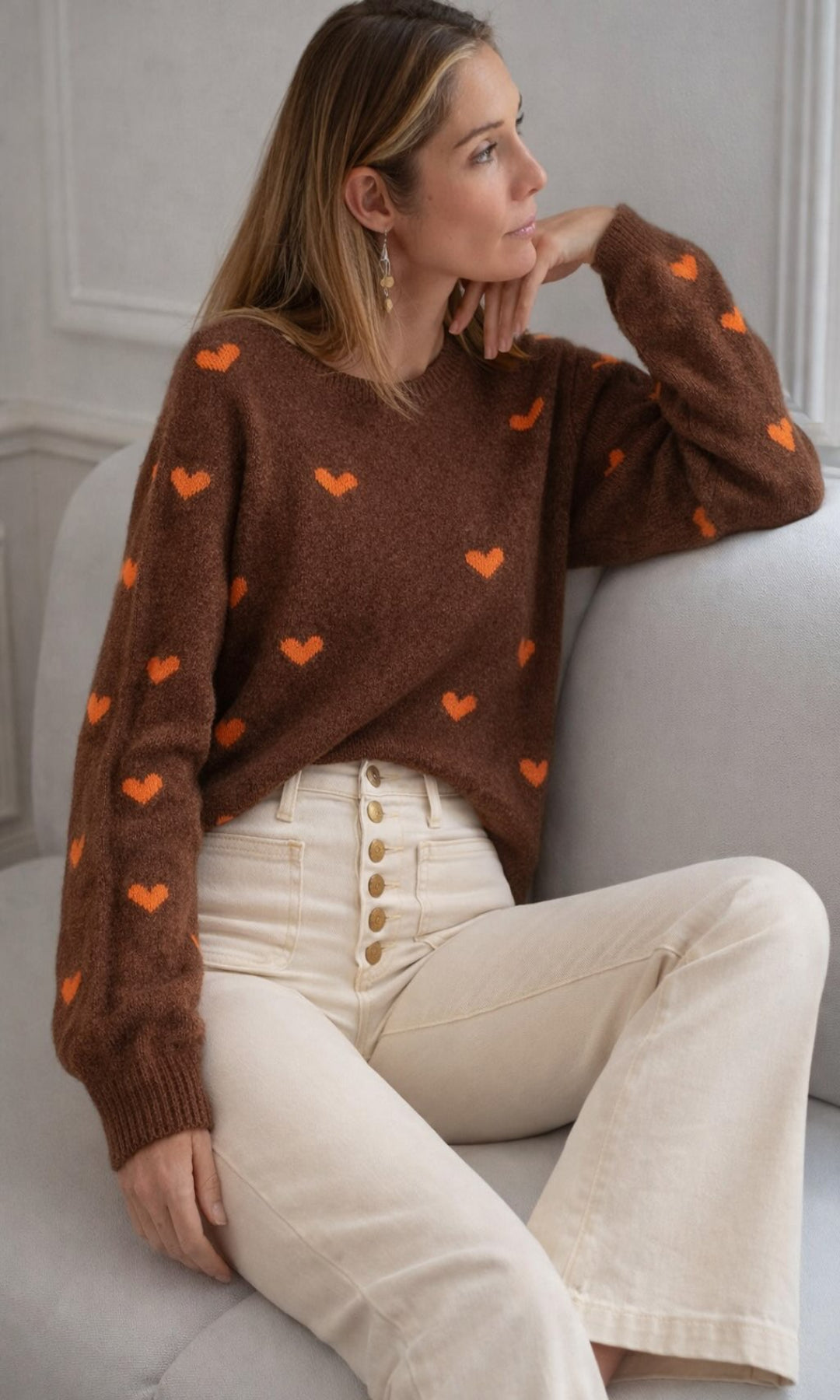 Jersey lana corazones