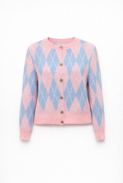 Cárdigan punto rombos