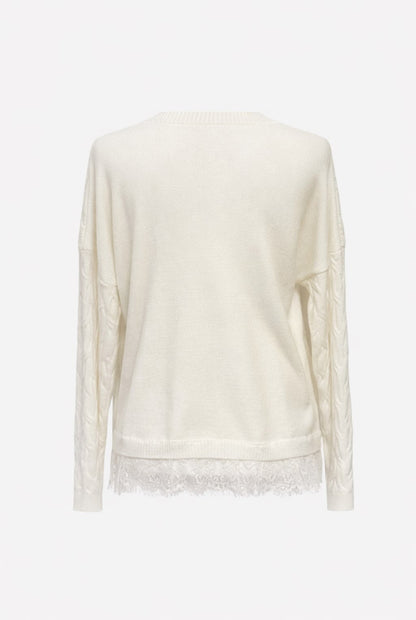 Jersey combinado encaje