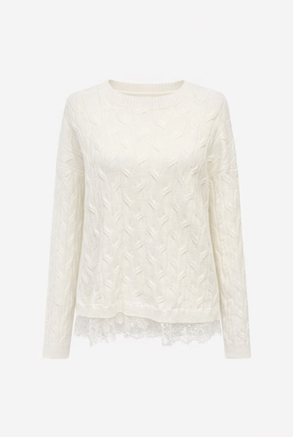 Jersey combinado encaje