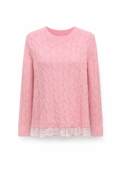 Jersey combinado encaje