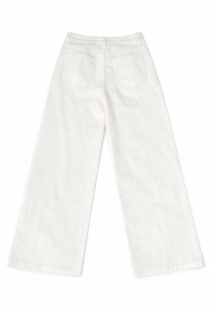 Jeans wide leg bordado