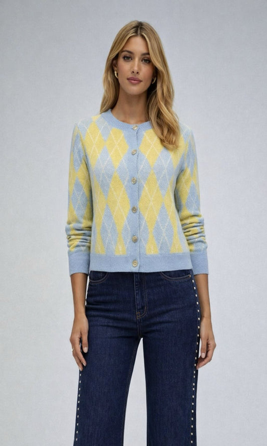 Cárdigan punto rombos