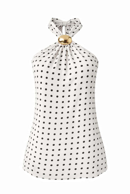 Top lunares con hebilla