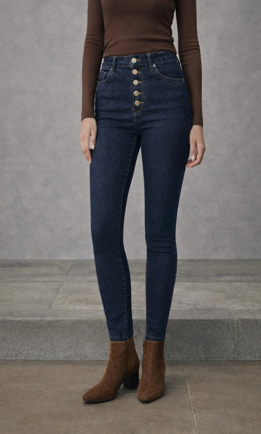 Jeans skinny botones