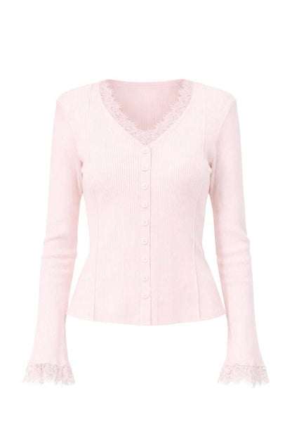 Top punto combinado encaje