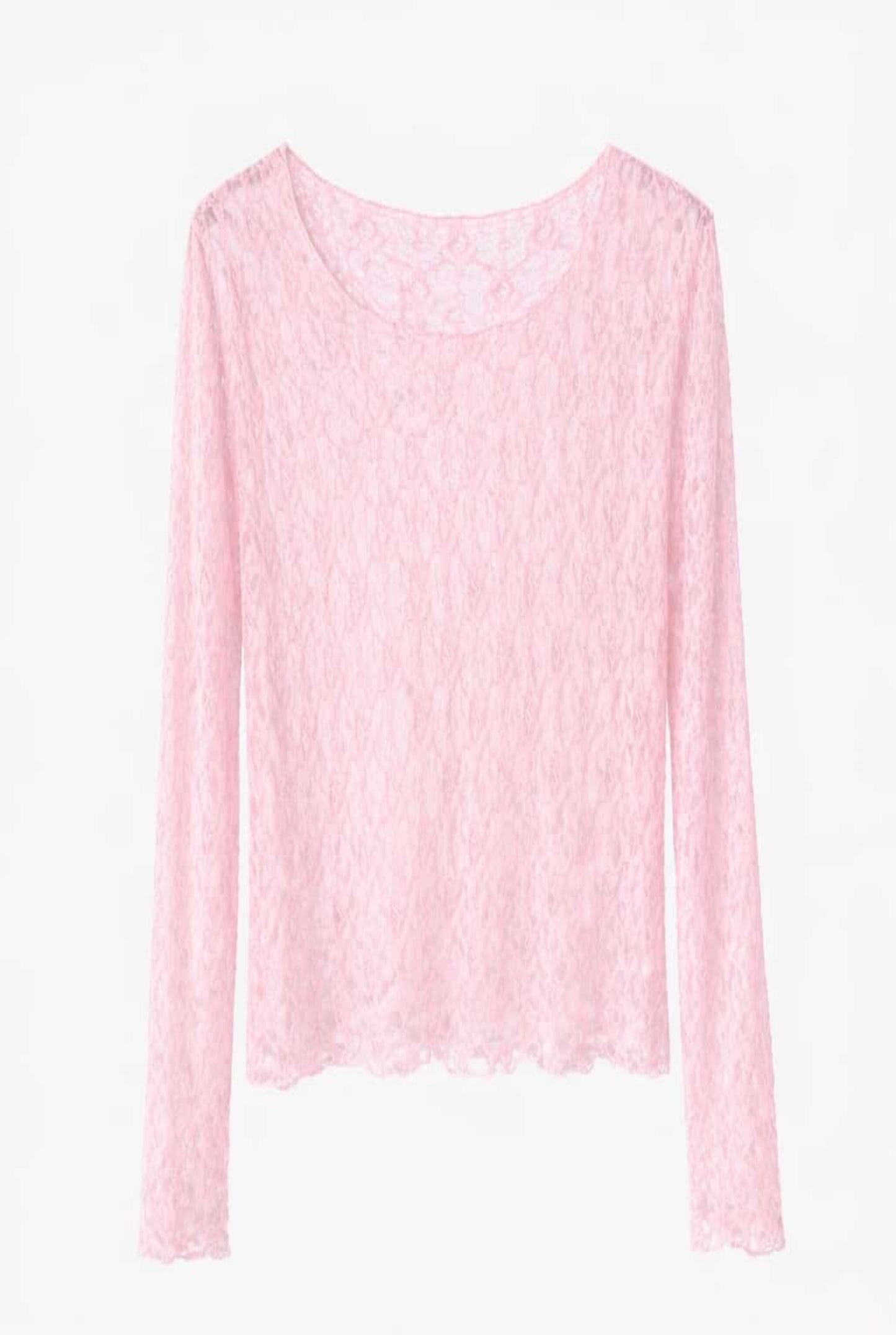 Top encaje manga larga