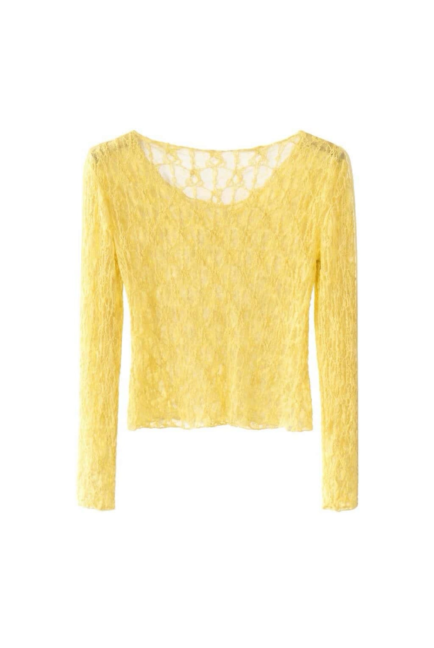 Top encaje maga larga